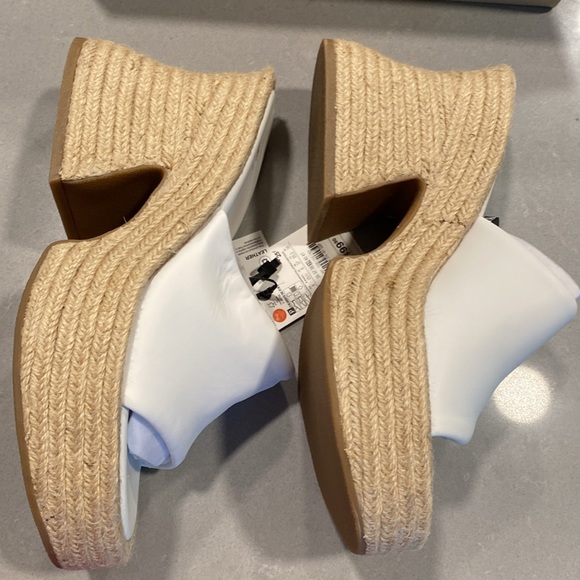 Zara Genuine Soft Leather Platform Sandal Heel Mule NWT Bloggers Free People 39 - Picture 13 of 16